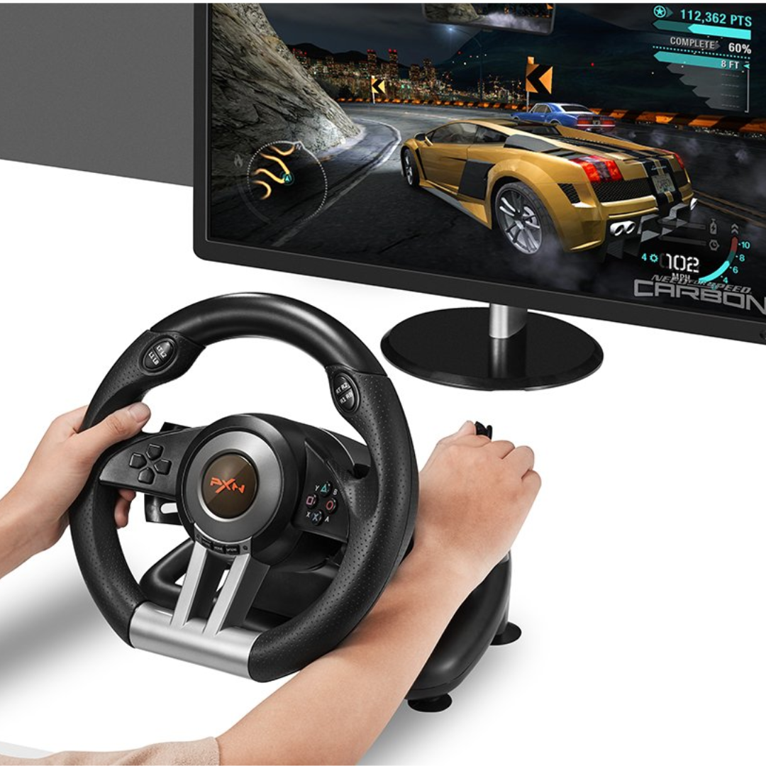 🕹️ Volante Gamer Pedales + Palanca PXN 🎮 😎
