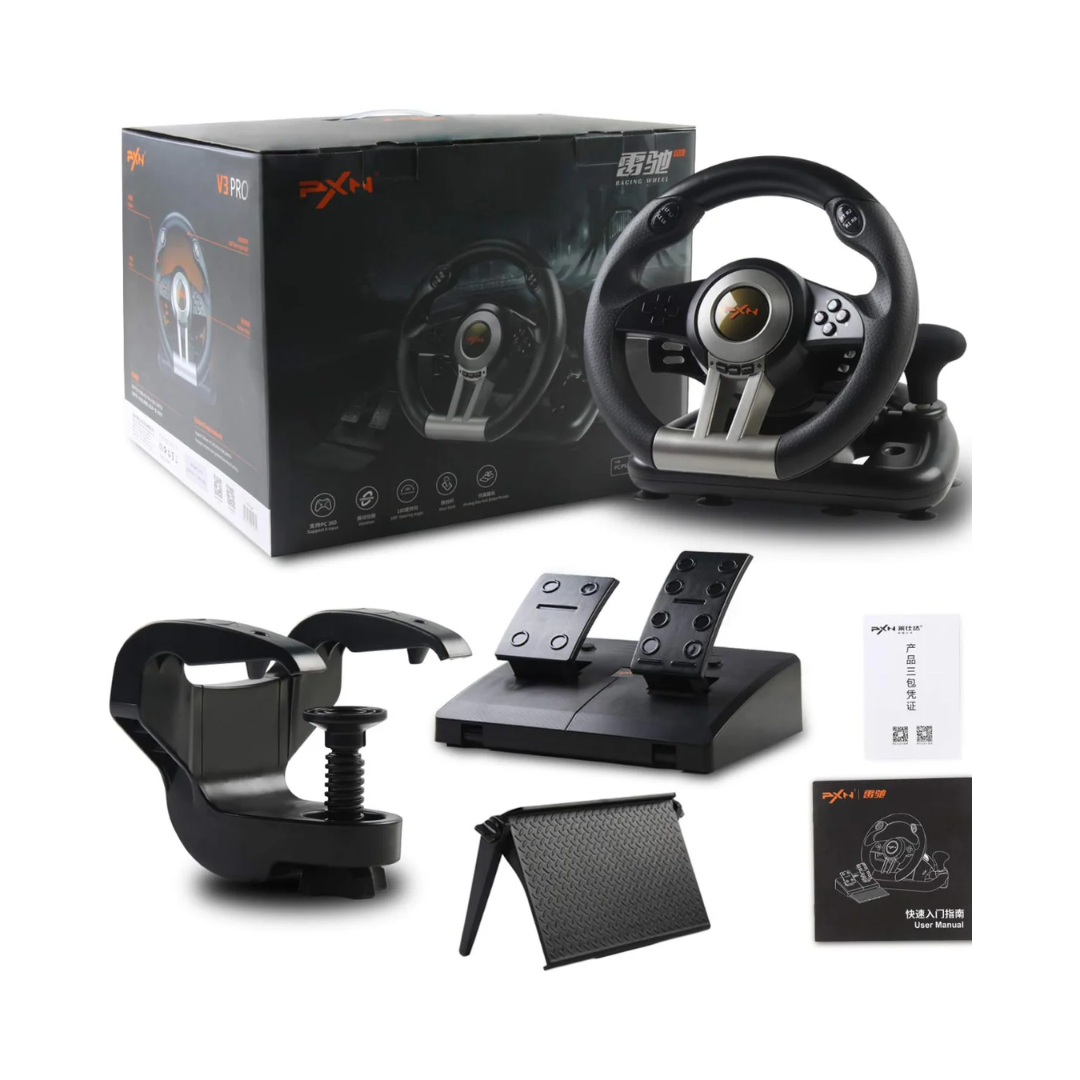 🕹️ Volante Gamer Pedales + Palanca PXN 🎮 😎