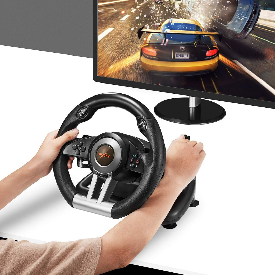 🕹️ Volante Gamer Pedales + Palanca PXN 🎮 😎